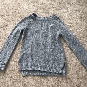 Gray sweater with button down back